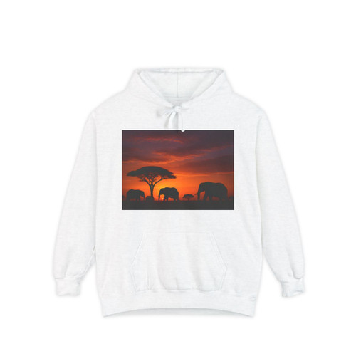 Savanna Sunset Serenade - Unisex Garment-Dyed Hoodie
