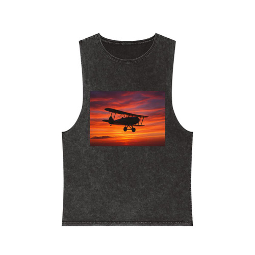 Skyward Journey - Unisex Stonewash Tank Top