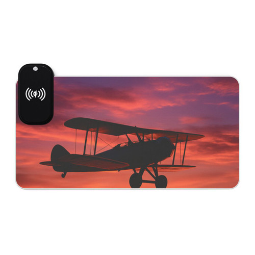 Skyward Journey - LED Gaming Mouse Pad, Wireless Charging