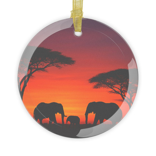 Savanna Sunset Serenade - Glass Ornaments