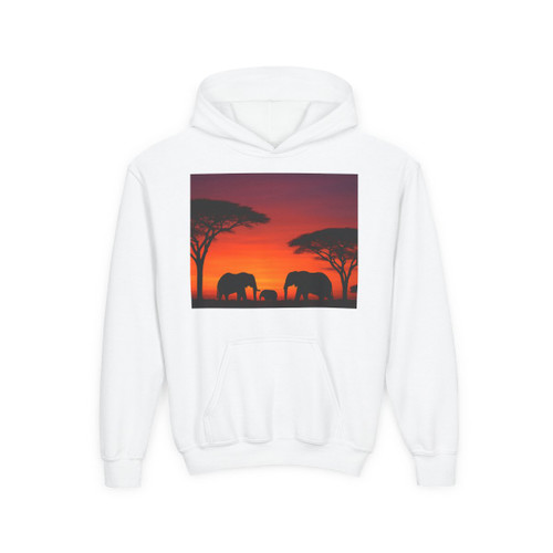 Savanna Sunset Serenade - Youth Heavy Blend Hooded Sweatshirt