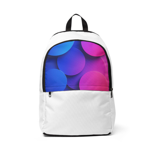 Radiant Circle Harmony - Unisex Fabric Backpack