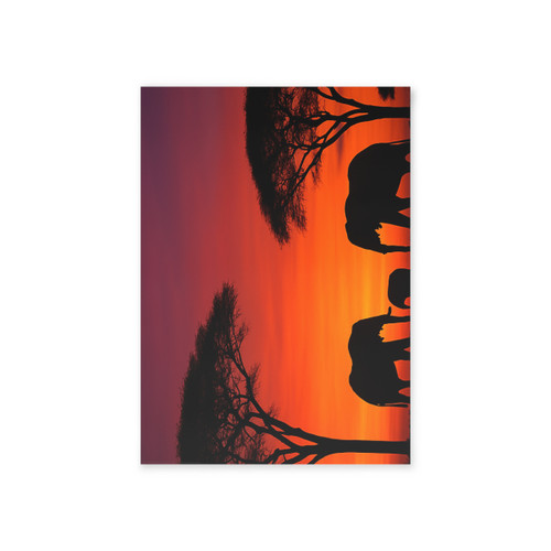 Savanna Sunset Serenade - Holiday Cards (Two-sided print)