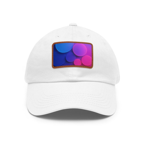 Radiant Circle Harmony - Dad Hat with Leather Patch (Rectangle)