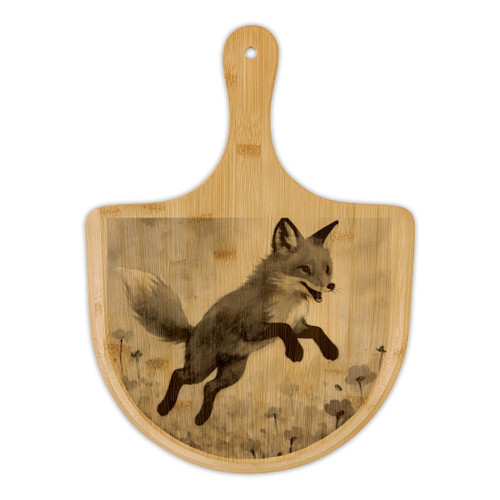 Whimsical Fox Dreams - Bamboo Pizza Board (Engraving)