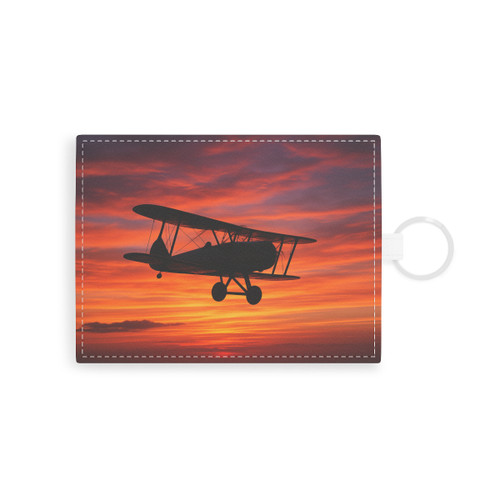 Skyward Journey - Saffiano Leather Card Holder