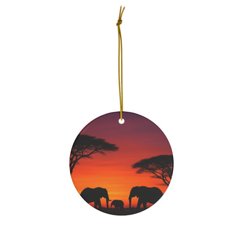 Savanna Sunset Serenade - Ceramic Ornament, 1-Pack