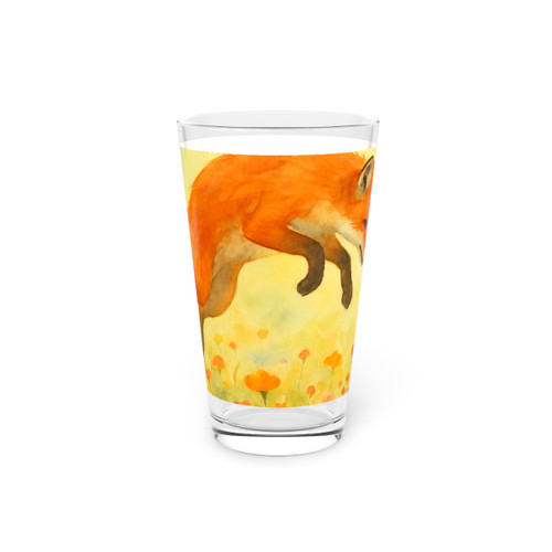 Whimsical Fox Dreams - Pint Glass, 16oz
