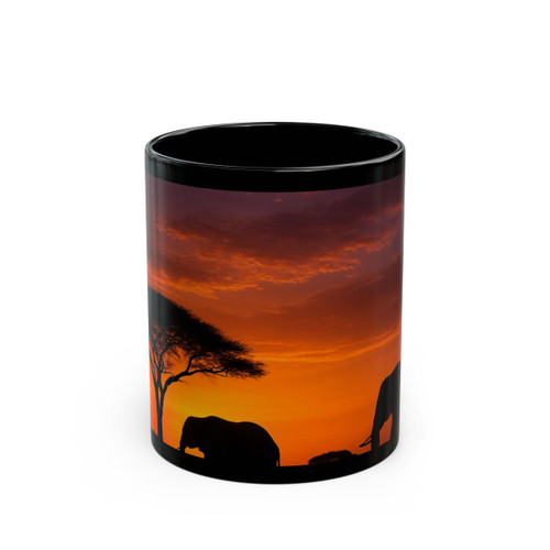 Savanna Sunset Serenade - Black Mug (11oz, 15oz)