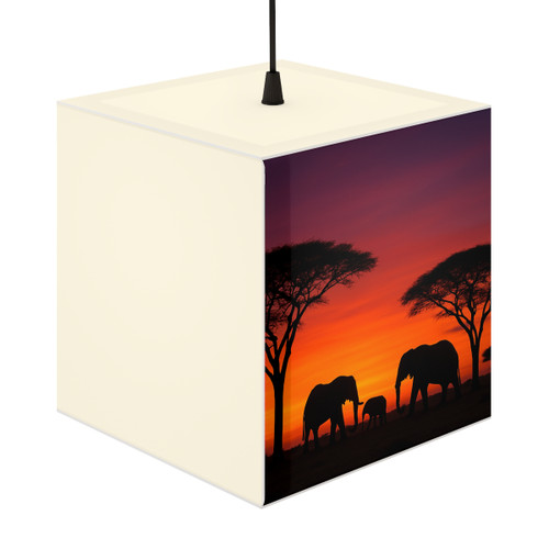 Savanna Sunset Serenade - Light Cube Lamp