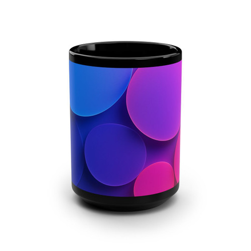 Radiant Circle Harmony - Black Mug, 15oz