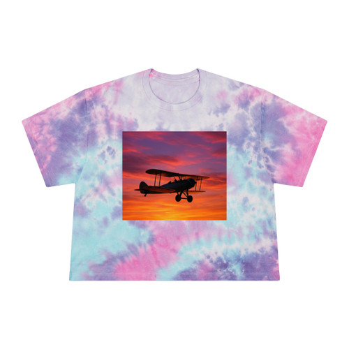 Skyward Journey - Women's Tie-Dye Crop Tee