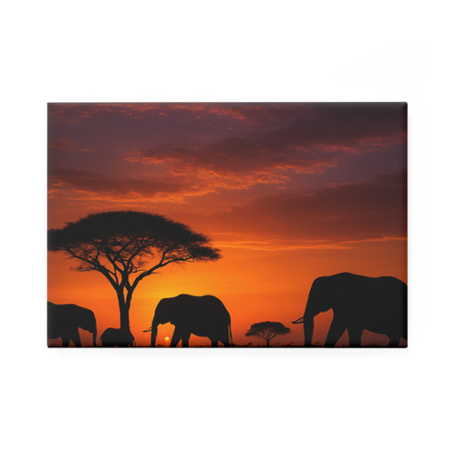 Savanna Sunset Serenade - Button Magnet, Rectangle (1 & 10 pcs)