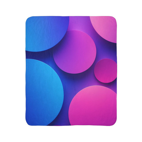 Radiant Circle Harmony - Fleece Sherpa Blanket