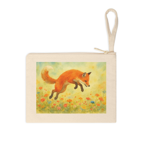 Whimsical Fox Dreams - Accessory Zipper Pouch