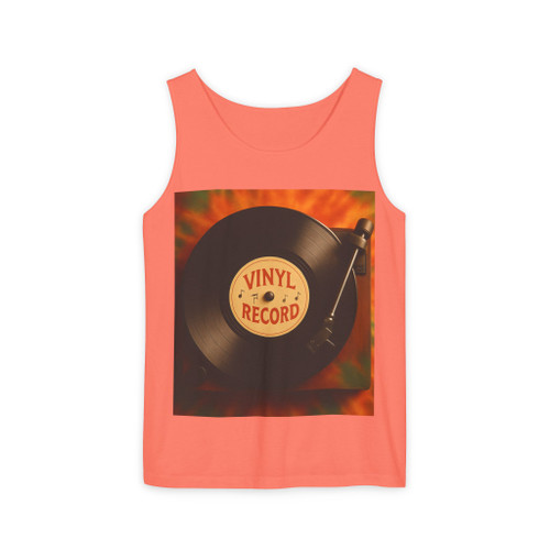 Groovy Vinyl Vibes - Unisex Garment-Dyed Tank Top