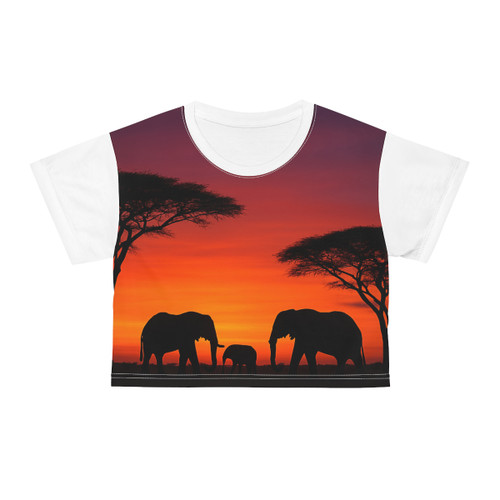 Savanna Sunset Serenade - Crop Tee (AOP)