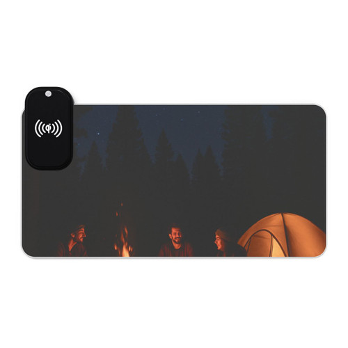 Whispers of Wilderness - LED Gaming Mouse Pad, Wireless Charging