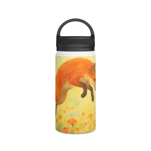 Whimsical Fox Dreams - Stainless Steel Water Bottle, Handle Lid