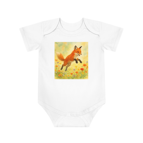 Whimsical Fox Dreams - Baby Short Sleeve Bodysuit