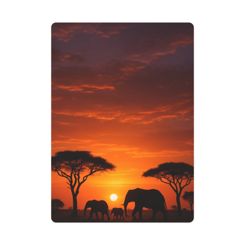 Savanna Sunset Serenade - Poker Cards