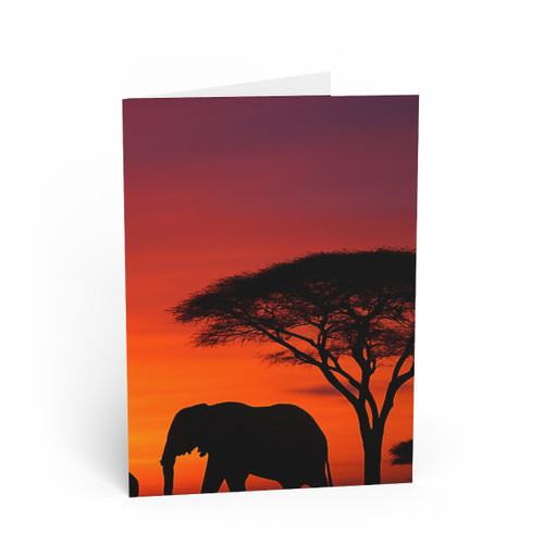 Savanna Sunset Serenade - Greeting Cards