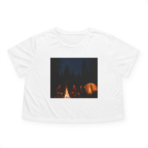 Whispers of Wilderness - Women's Flowy Cropped Tee