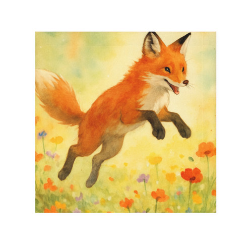 Whimsical Fox Dreams - Face Towel