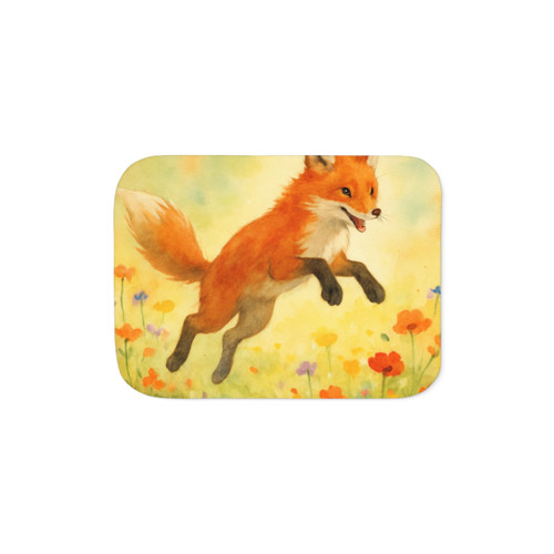 Whimsical Fox Dreams - Sherpa Blanket, Two Colors