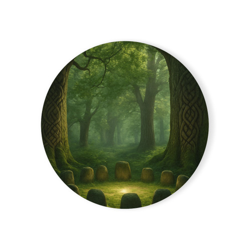 Mystical Celtic Grove - Cork Back Coaster