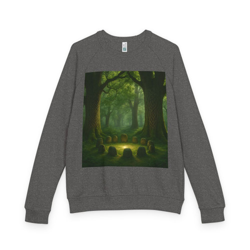 Mystical Celtic Grove - Unisex French Terry Raglan Crewneck