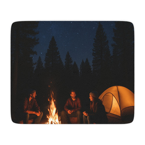 Whispers of Wilderness - Tan Sherpa Blanket