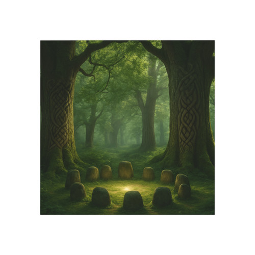 Mystical Celtic Grove - Square Magnet