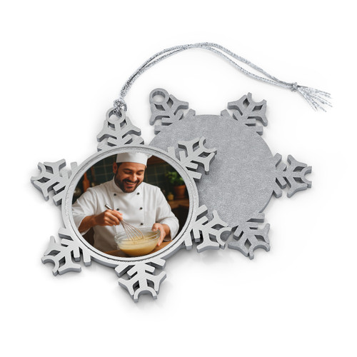 Whisked Away Delights - Pewter Snowflake Ornament
