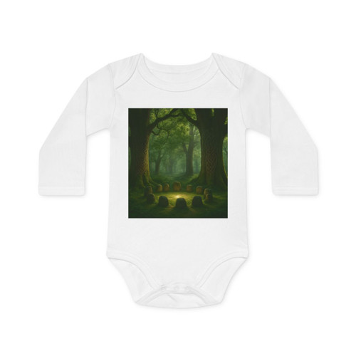 Mystical Celtic Grove - Baby Long-Sleeve Organic Bodysuit