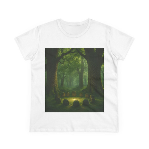 Mystical Celtic Grove - Women's Midweight Cotton Tee