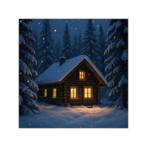 Winter Wonderland Magic - Square Vinyl Stickers