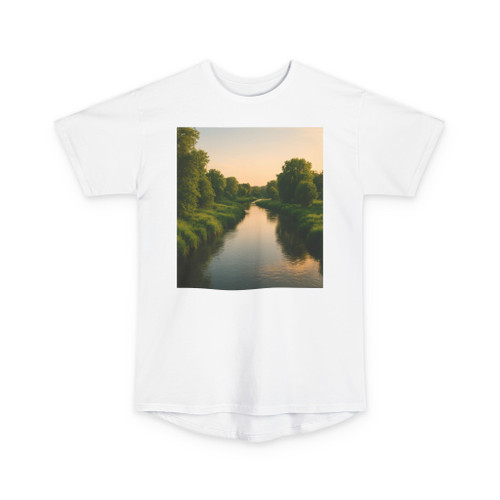 Serene River Valley - Unisex Long Body Urban Tee