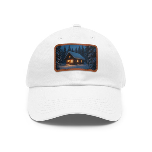 Winter Wonderland Magic - Dad Hat with Leather Patch (Rectangle)
