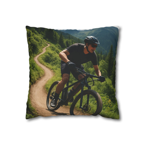 Pedal Power Journey - Square Poly Canvas Pillowcase