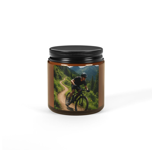 Pedal Power Journey - Scented Soy Candle (Multi-Size, Amber Jar)