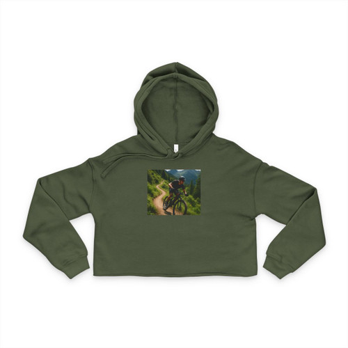 Pedal Power Journey - Women's Cropped Hoodie