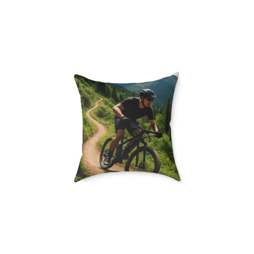 Pedal Power Journey - Square Poly Canvas Pillow
