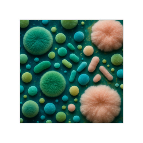 Microbial Galaxy - Transparent Outdoor Stickers, Square, 1pc