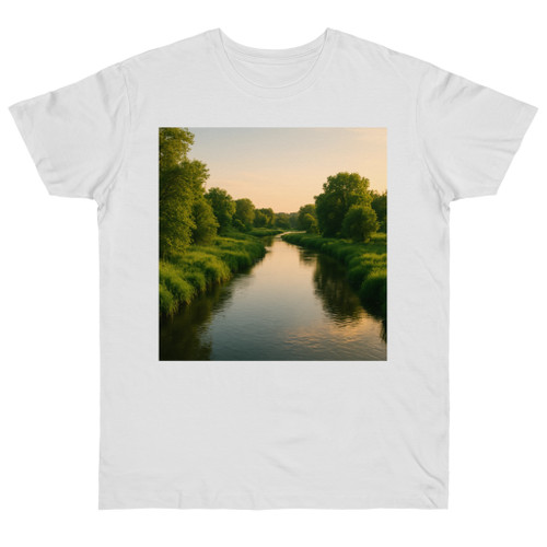 Serene River Valley - Single Jersey T-shirt