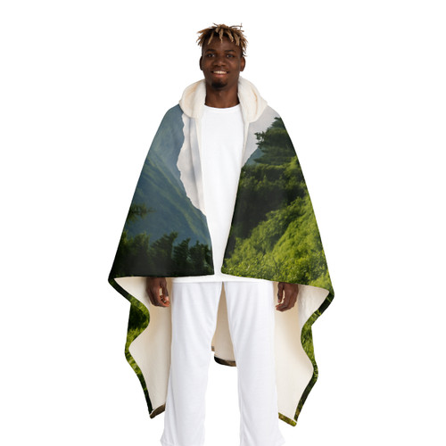 Pedal Power Journey - Hooded Sherpa Fleece Blanket