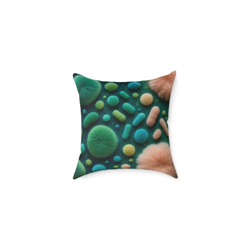 Microbial Galaxy - Square Poly Canvas Pillow