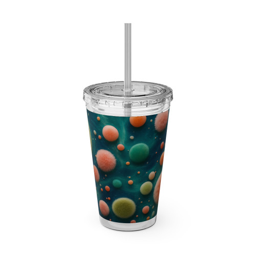 Microbial Galaxy - Sunsplash Tumbler with Straw, 16oz