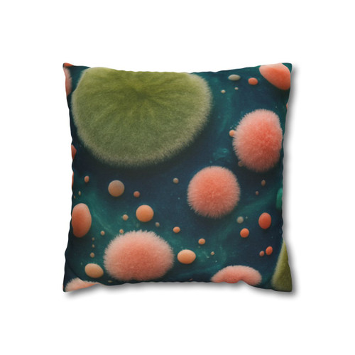 Microbial Galaxy - Spun Polyester Square Pillowcase