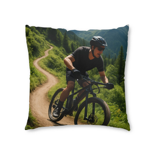 Pedal Power Journey - Tufted Floor Pillow, Square